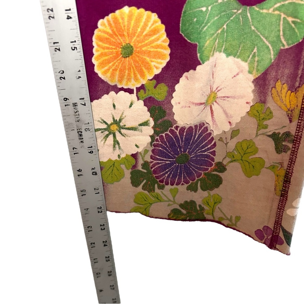 Rare! lucky brand M-XL sweatpants cropped Asian floral print boho‎ yoga Y2K - Picture 10 of 16